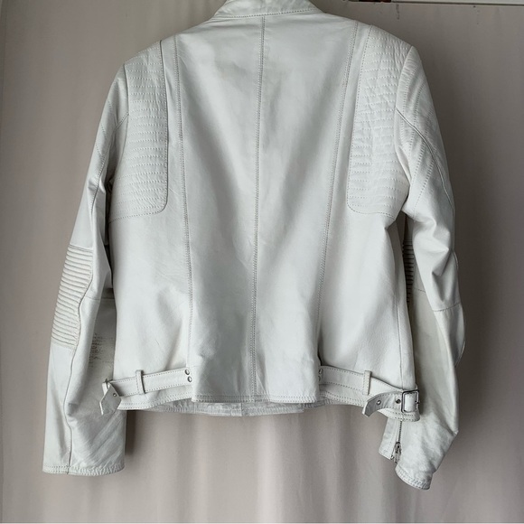 Danier  White moto Leather Jacket - Picture 2 of 12